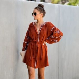 Vici Dolls Embroidered Tassel Dress